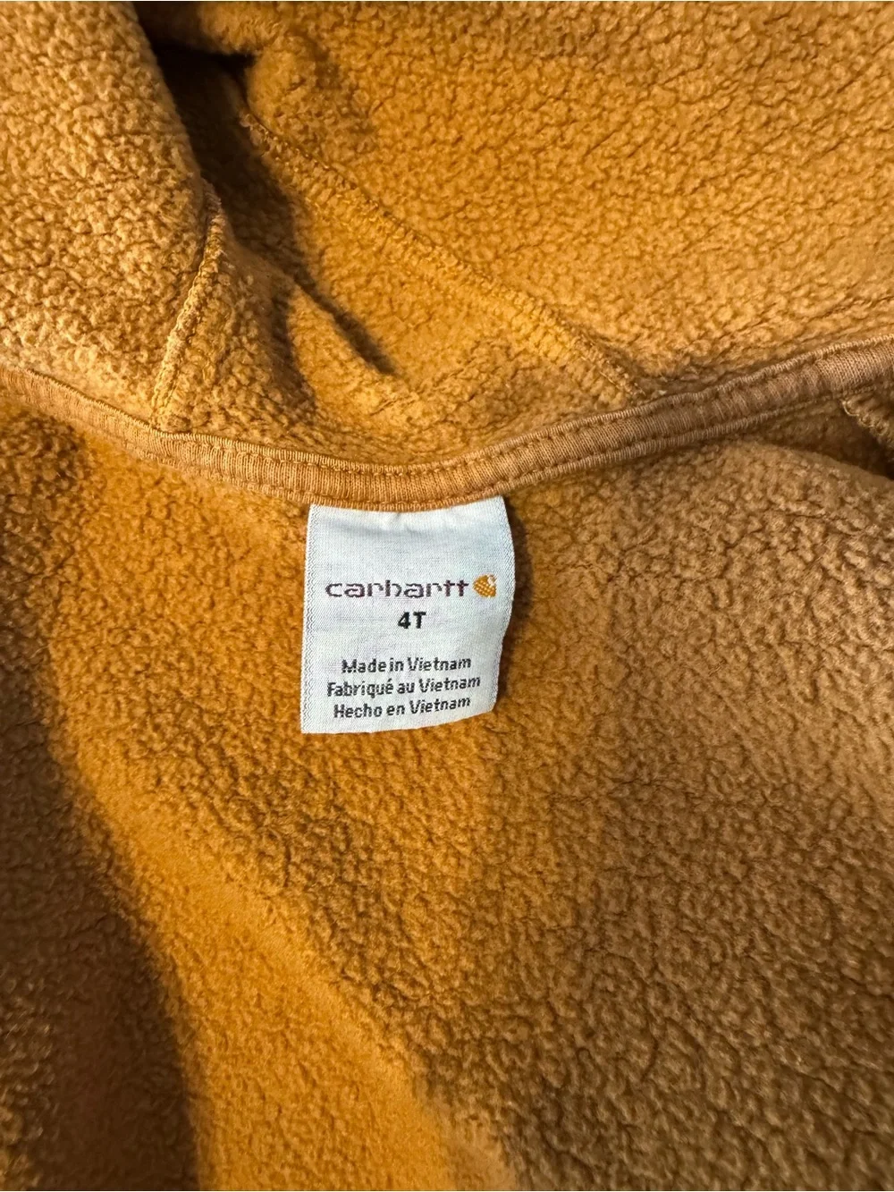 Carhartt Kids' Brown Hooded Zip Sweatshirt with Chest Logo plus 2 more
